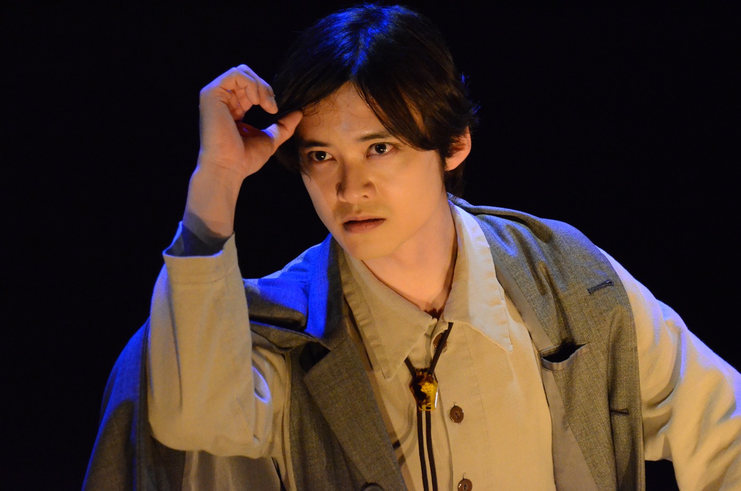 「白痴」ゲネプロより。木ノ本嶺浩演じる気違い。