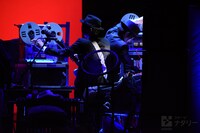 「High Life」ゲネプロより、吉田悠（Open Reel Ensemble）と吉田匡（Open Reel Ensemble）の演奏ブース。