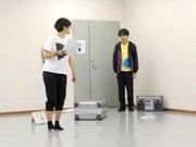 ままごと「ツアー」稽古場の様子。