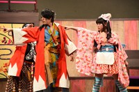 左から松島庄汰演じる沖田総司、中島早貴演じるおつね。