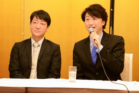 左から河合雪之丞、喜多村緑郎。