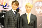 新作歌舞伎「NARUTO-ナルト-」製作発表記者会見より。左から中村隼人、坂東巳之助。