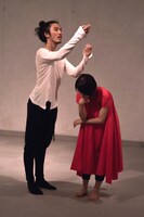 <h4>「ーAllegory 創作シリーズ vol.1ーダンス×音楽×美術館パフォーマンス『FuReRu』思考を拡張する遊び場」リハーサルより。（撮影：志知恭子）