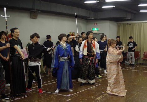 舞台「信長の野望・大志-春の陣-天下布武～金泥の首編～」公開稽古より。