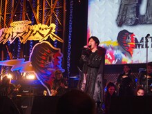 「新感線☆RS『メタルマクベス』」の製作発表記者会見、スペシャルLIVEより、尾上松也。