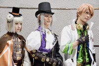 左からフィーニス役の星元裕月、サン・ジェルマン役の滝澤諒、ヴィクター・フランケンシュタイン役の仲田博喜。