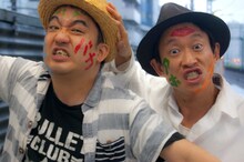 フジオモラル。左からモラル、藤尾勘太郎。