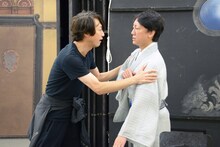 左から喜多村緑郎、河合雪之丞。