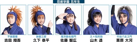 忍術学園5年生の面々を演じるキャスト。
