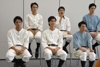 「舞台『野球』飛行機雲のホームラン～Homerun of Contrail」記者会見より。