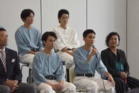 「舞台『野球』飛行機雲のホームラン～Homerun of Contrail」記者会見より。