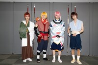 左から、ち役の武子直輝、あ役の佐奈宏紀、う役の高橋健介、の役の後藤大。