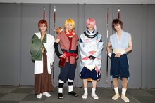 左から、ち役の武子直輝、あ役の佐奈宏紀、う役の高橋健介、の役の後藤大。