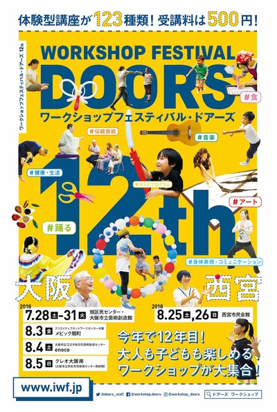 「ワークショップフェスティバル・ドアーズ 12th」チラシ