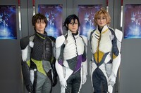 左からセシル・アイジマ役の横井翔二郎、トキヤ・イチノセ役の松村龍之介、ナツキ・シノミヤ役の山川宗一郎。