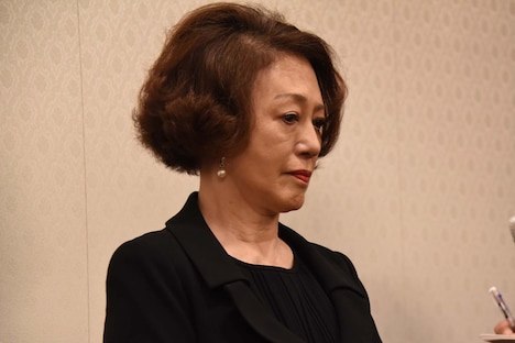 「浅利慶太 お別れの会」囲み取材より、加賀まりこ。