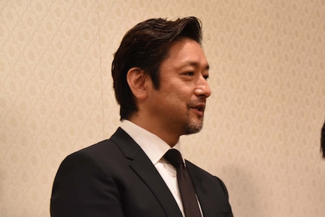 「浅利慶太 お別れの会」囲み取材より、石丸幹二。