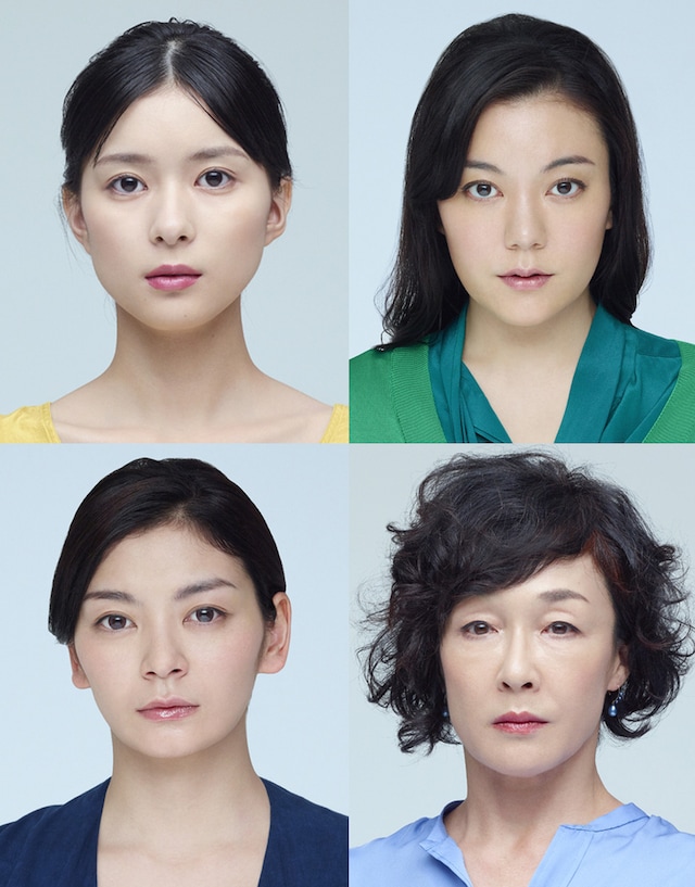 上段左から芳根京子、鈴木杏。下段左から田畑智子、キムラ緑子。