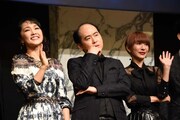 左から濱田めぐみ、トレンディエンジェル斎藤、朴ろ美、小野田龍之介。