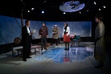 名取事務所公演 別役実連続上演シリーズ第8作目「-注文の多い料理昇降機-『ああ、それなのに、それなのに』」より。（撮影：坂内太）