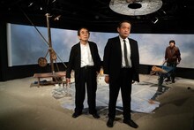 名取事務所公演 別役実連続上演シリーズ第8作目「-注文の多い料理昇降機-『ああ、それなのに、それなのに』」より。（撮影：坂内太）