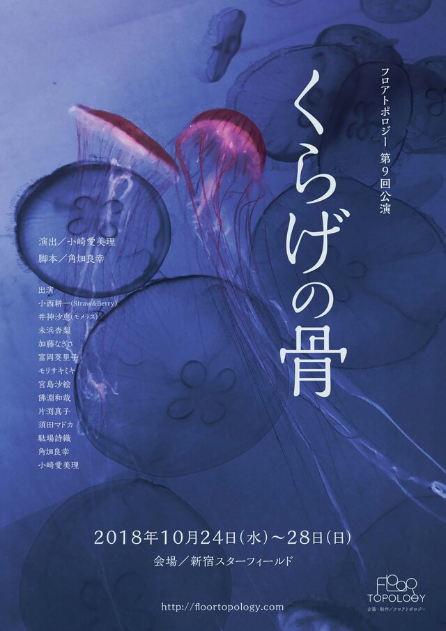 フロアトポロジー 第9回公演「くらげの骨」チラシ表
