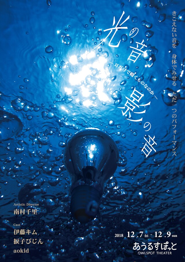 「光の音:影の音 -耳だけで聞くものなのか-」チラシ表