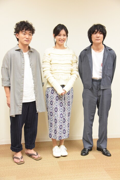 左から松居大悟、本仮屋ユイカ、石崎ひゅーい。