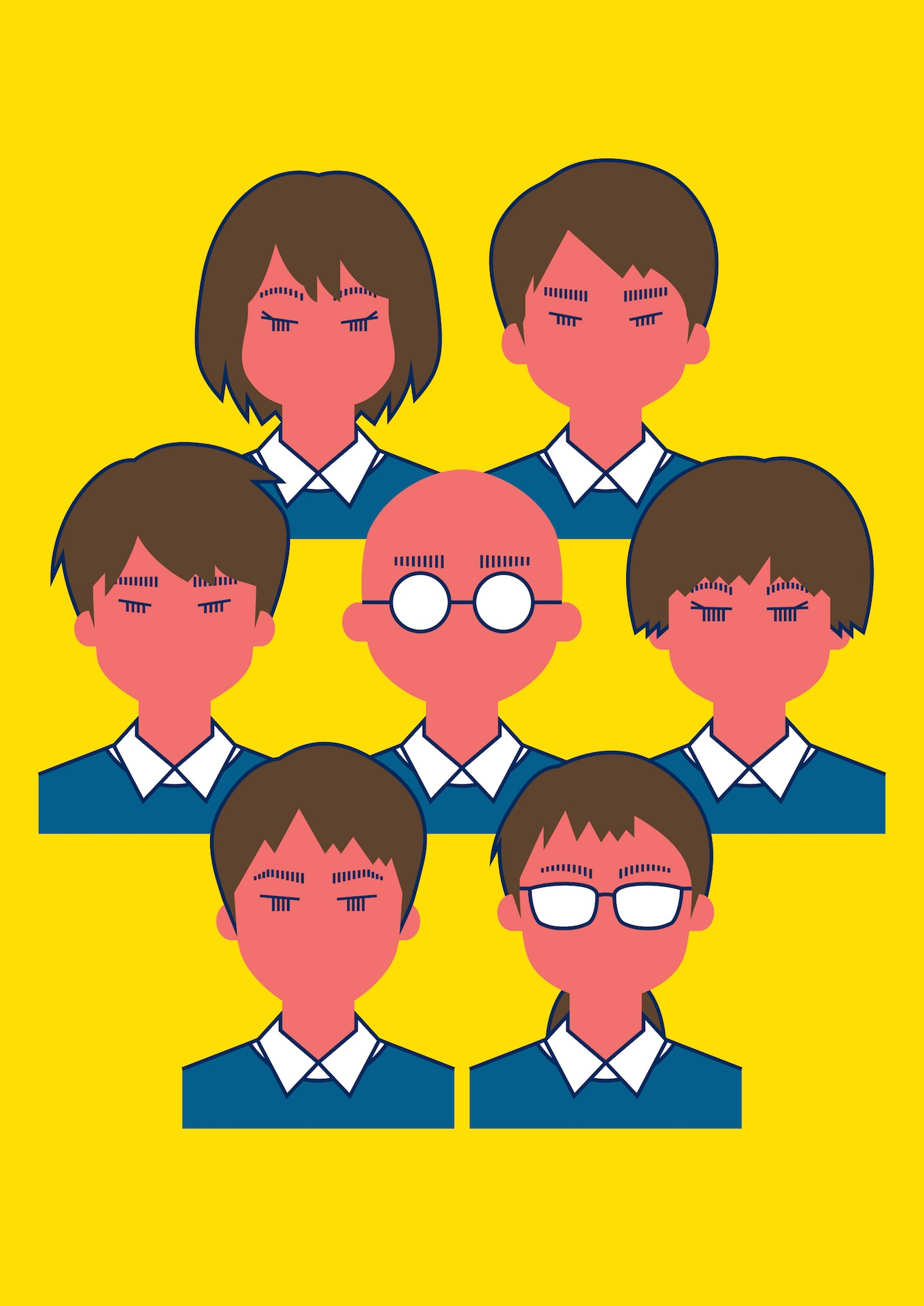 ままごとのメンバー似顔絵。