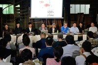 プロジェクト「Theatre E9 Kyoto」記者会見の様子。