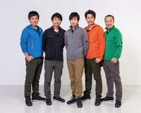 TEAM NACS。左から森崎博之、安田顕、戸次重幸、大泉洋、音尾琢真。