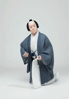 「名月八幡祭」より、尾上松緑扮する縮屋新助。