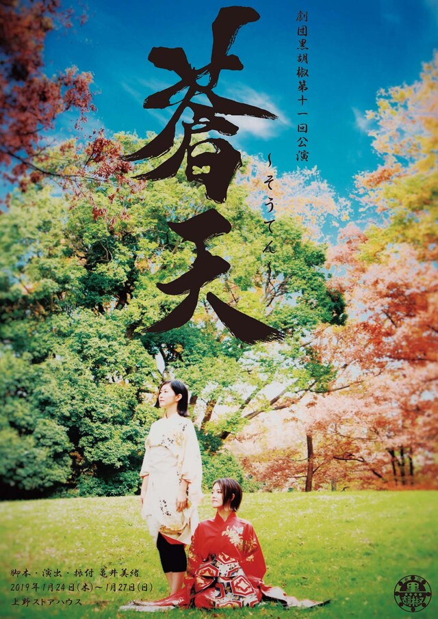 劇団黒胡椒 第11回公演「蒼天～そうてん～」チラシ表
