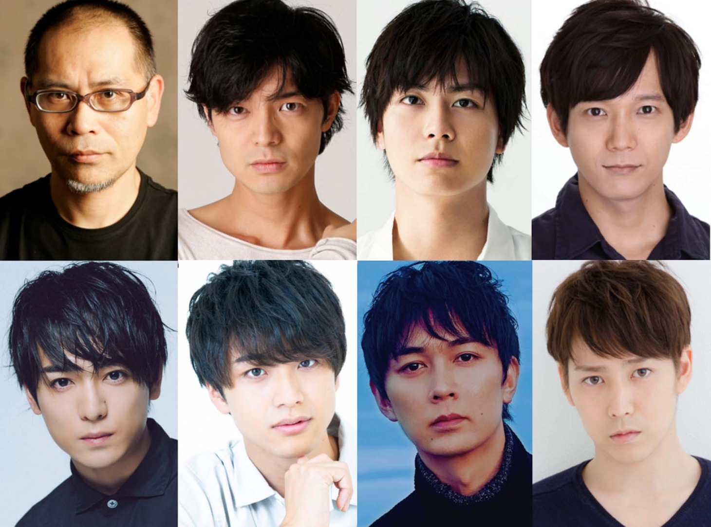 上段左から鈴木勝秀、上口耕平、多和田任益、辻本祐樹。下段左から小早川俊輔、井澤巧麻、小林且弥、鎌苅健太。