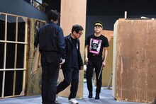 文学座「寒花」稽古の様子。