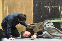 文学座「寒花」稽古の様子。