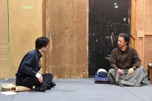 文学座「寒花」稽古の様子。