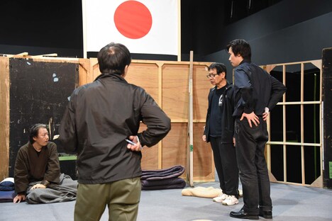 文学座「寒花」稽古の様子。