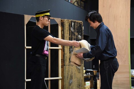 文学座「寒花」稽古の様子。