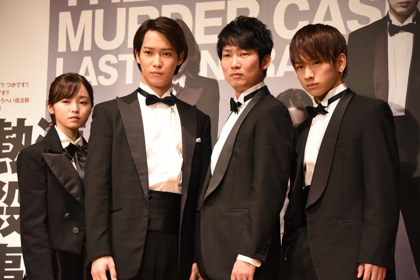 （左から）今泉佑唯、味方良介、NON STYLE石田、佐藤友祐。