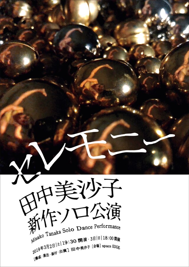 田中美沙子 新作ソロ公演「セレモニー」チラシ表