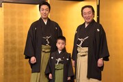 左から尾上菊之助、寺嶋和史、尾上菊五郎。