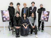 舞台版「BLACK BIRD」制作発表会より。前列左から松村優、朝倉ふゆな、神田聖司。後列左から 太田将熙、正木郁、碕理人、横山真史、キムラ真。