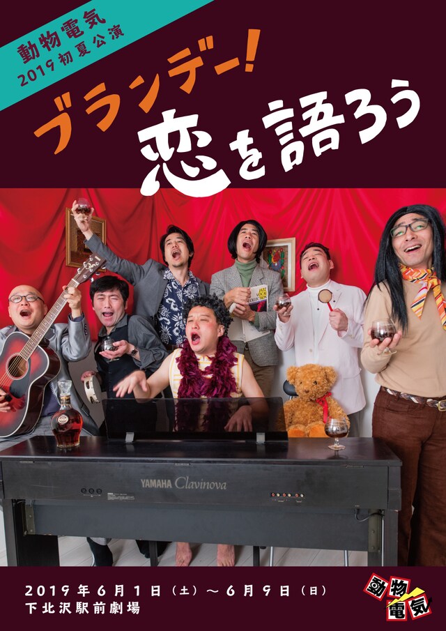 動物電気2019初夏公演「ブランデー！恋を語ろう」チラシ