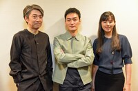 左から池田成志、草なぎ剛、小西真奈美。