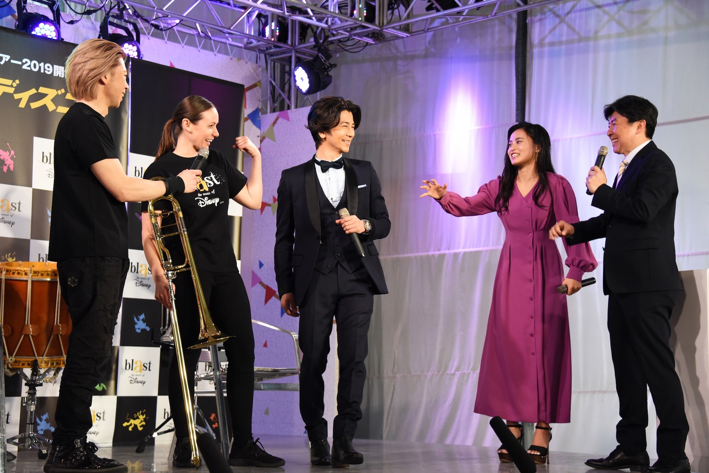 「ブラスト！：ミュージック・オブ・ディズニー」製作発表記者会見より。