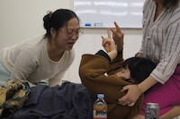 宇宙論☆講座の「生ビールミュージカル」稽古の様子。