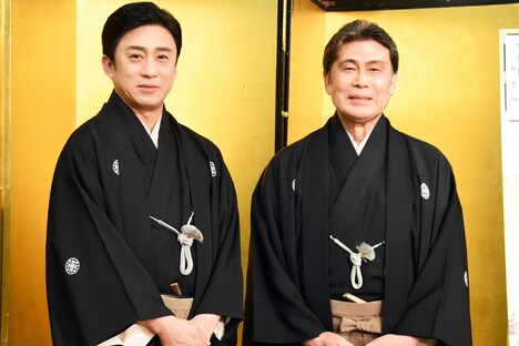 左から松本幸四郎、松本白鸚。