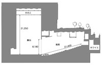 新生パルコ劇場の断面図。（図面・パース提供：株式会社 竹中工務店）