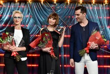 ミュージカル「CHICAGO」ブロードウェイ公演より、米倉涼子（中央）。(c)MASAHIRO NOGUCHI